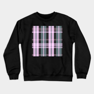 Grunge Aesthetic  Aillith 1 Hand Drawn Textured Plaid Pattern Crewneck Sweatshirt